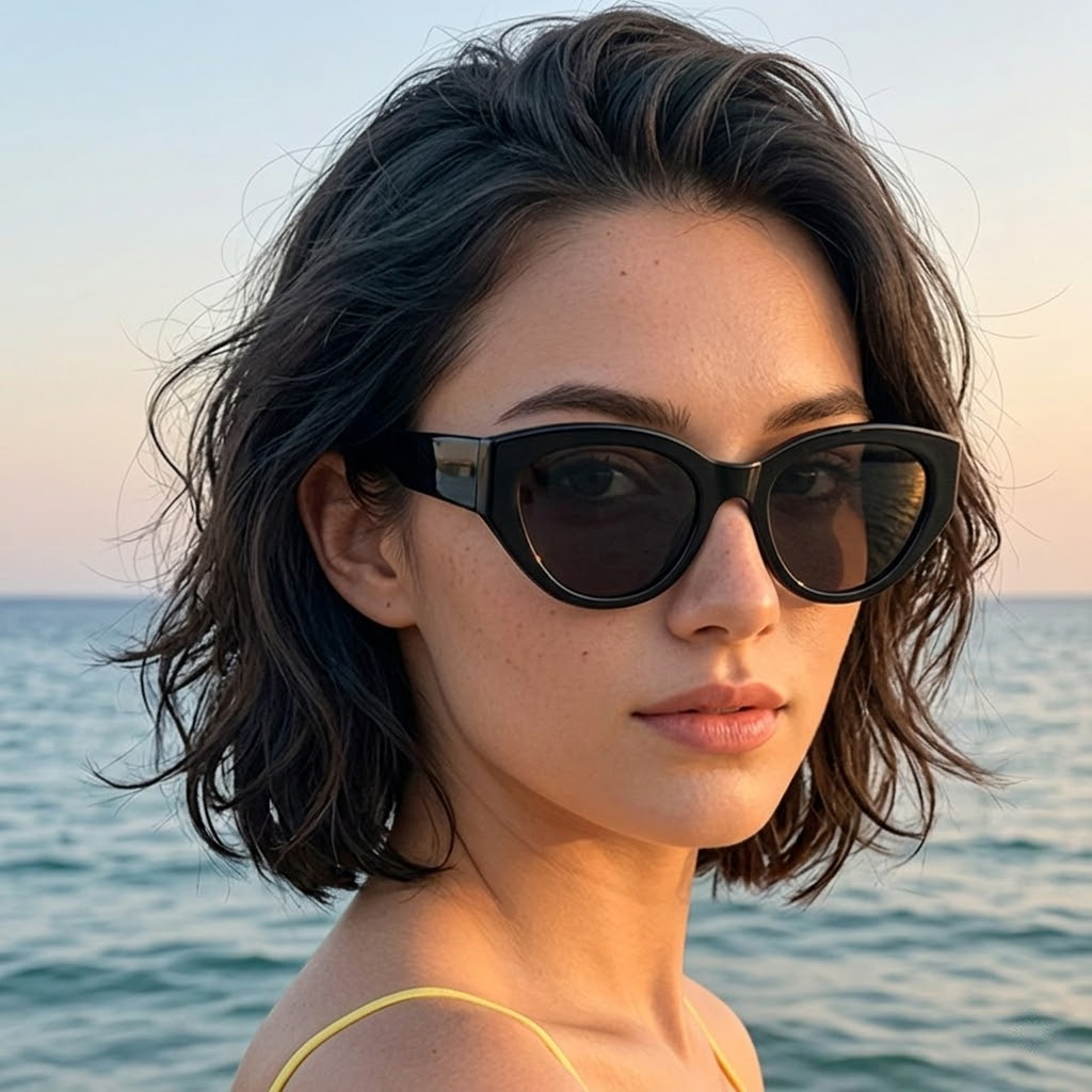 Sunglasses Cat Eye - Women Men Classic Cat-Eye Polarized Sunglasses