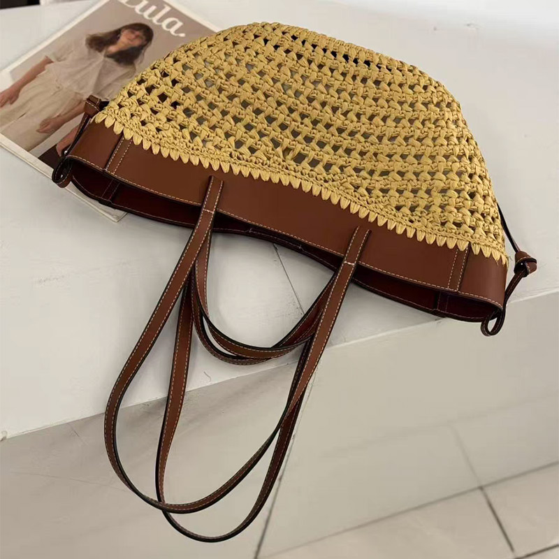 Luxury Raffia Straw Tote Bag,F - Crochet Bag Raffia recension och pris