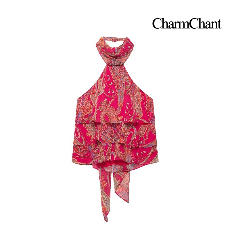 CHARMCHANT Women's Paisley Pri - Romper Floral Print recension och pris