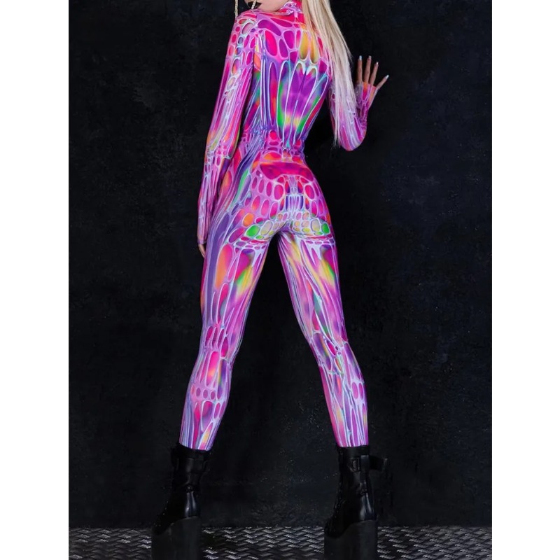 2026 Women Cosplay Fashion Lon - Romper Floral Print recension och pris