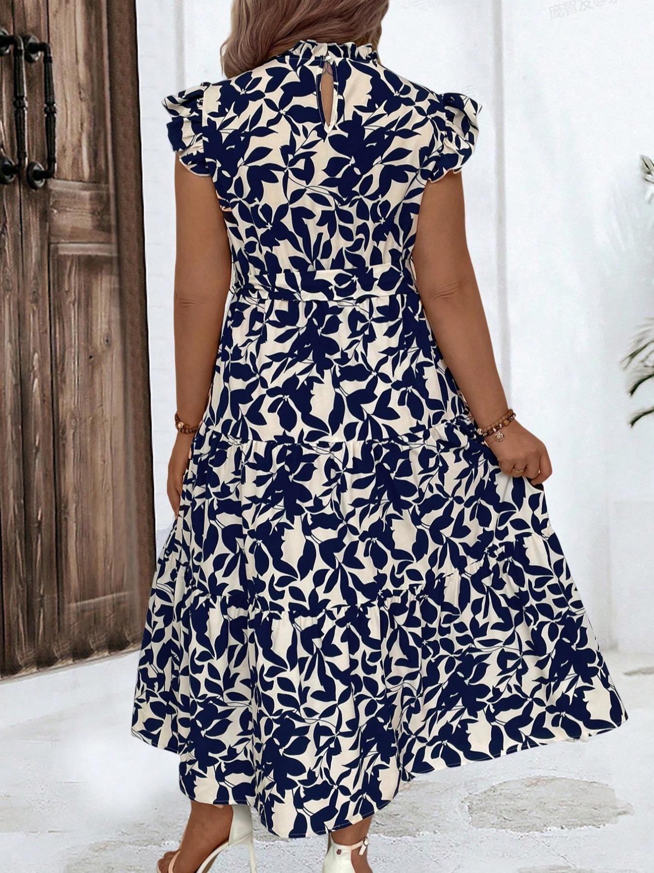 Plus Size Floral Print Ruched  - Romper Floral Print recension och pris